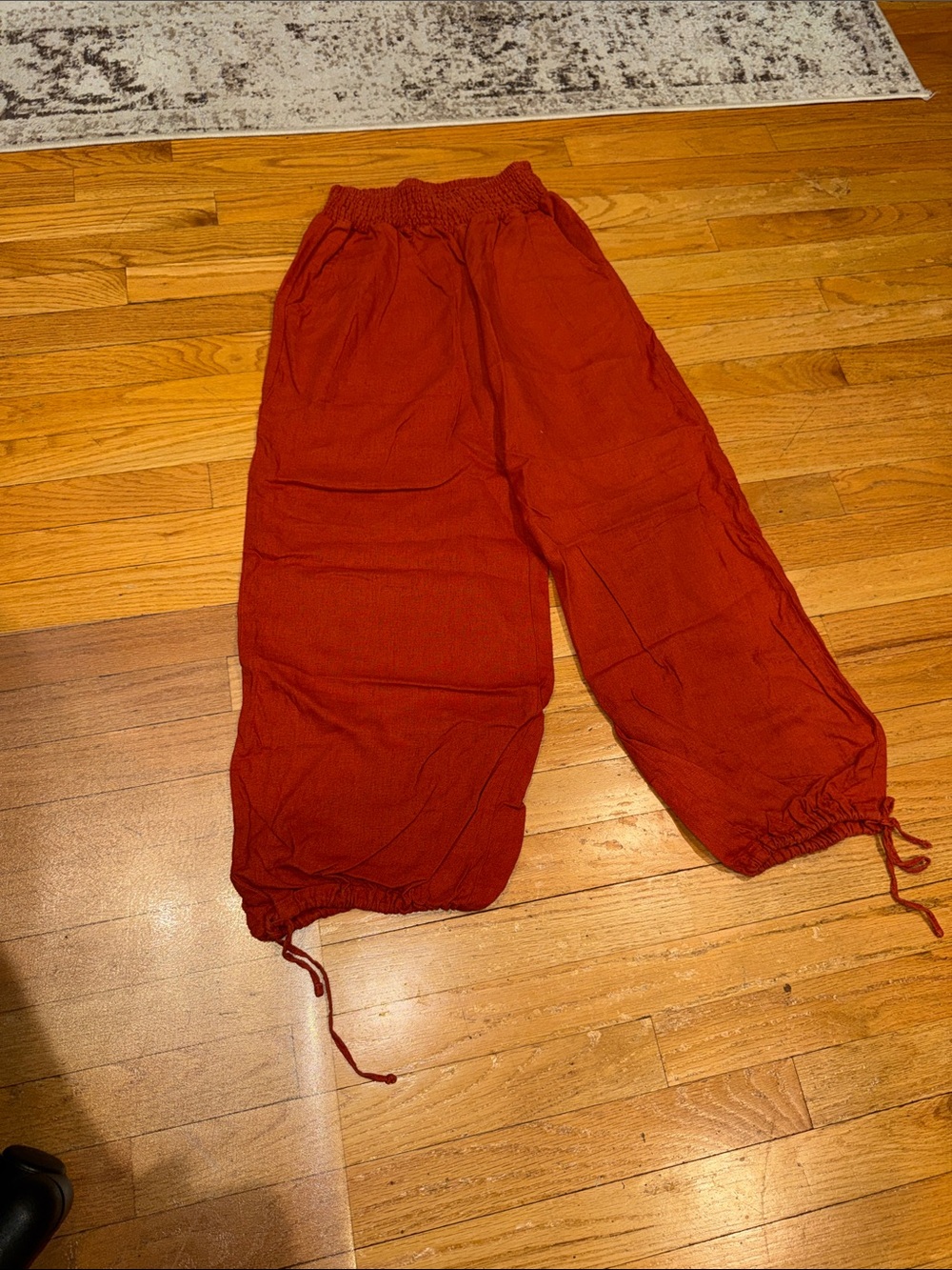 Old Navy Rust Red Elastic-Waist Drawstring Pants